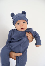 Luna + Luca Bear Waffle Set - Stormy Blue
