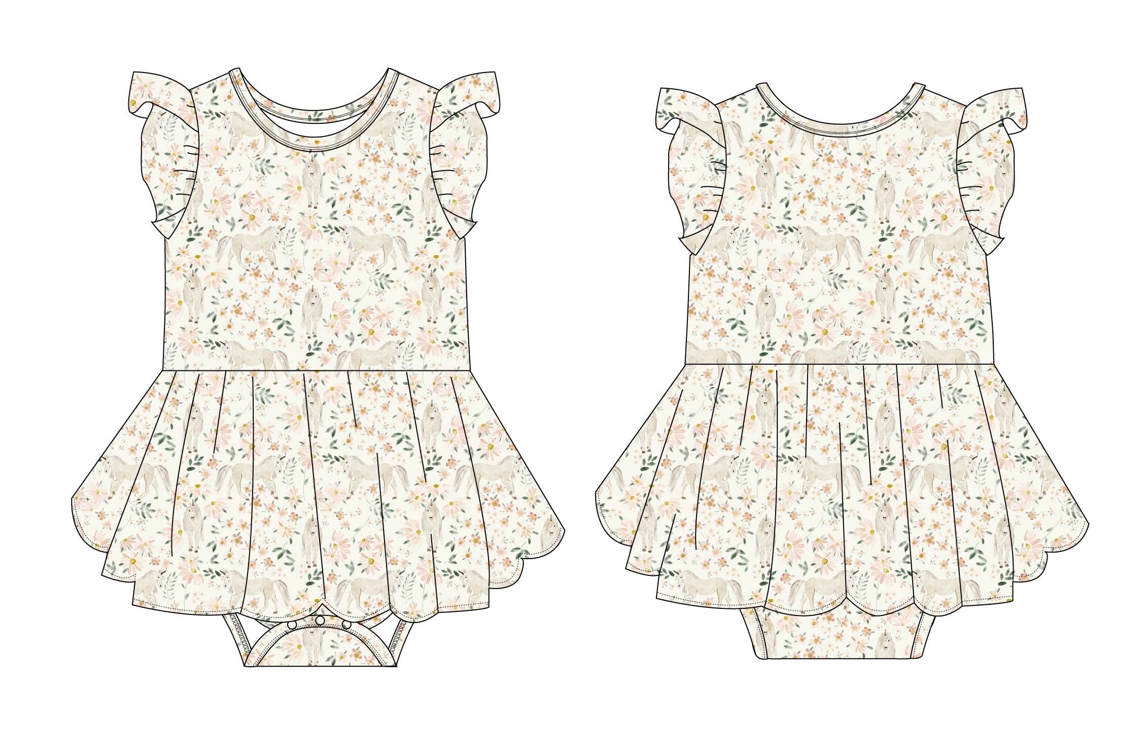 Enchanted: Bodysuit Twirl Dress