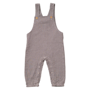 Brown Plaid Overalls