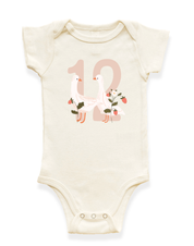 Goose Monthly Milestone Organic Baby Bodysuit