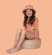 SHELLO SUMMER DREAM TWO-PIECE RASH GUARD RUFFLE SWIM SUIT