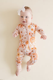 Bamboo Zip Romper |  Sweet Blossom