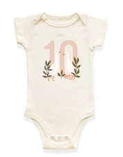 Goose Monthly Milestone Organic Baby Bodysuit
