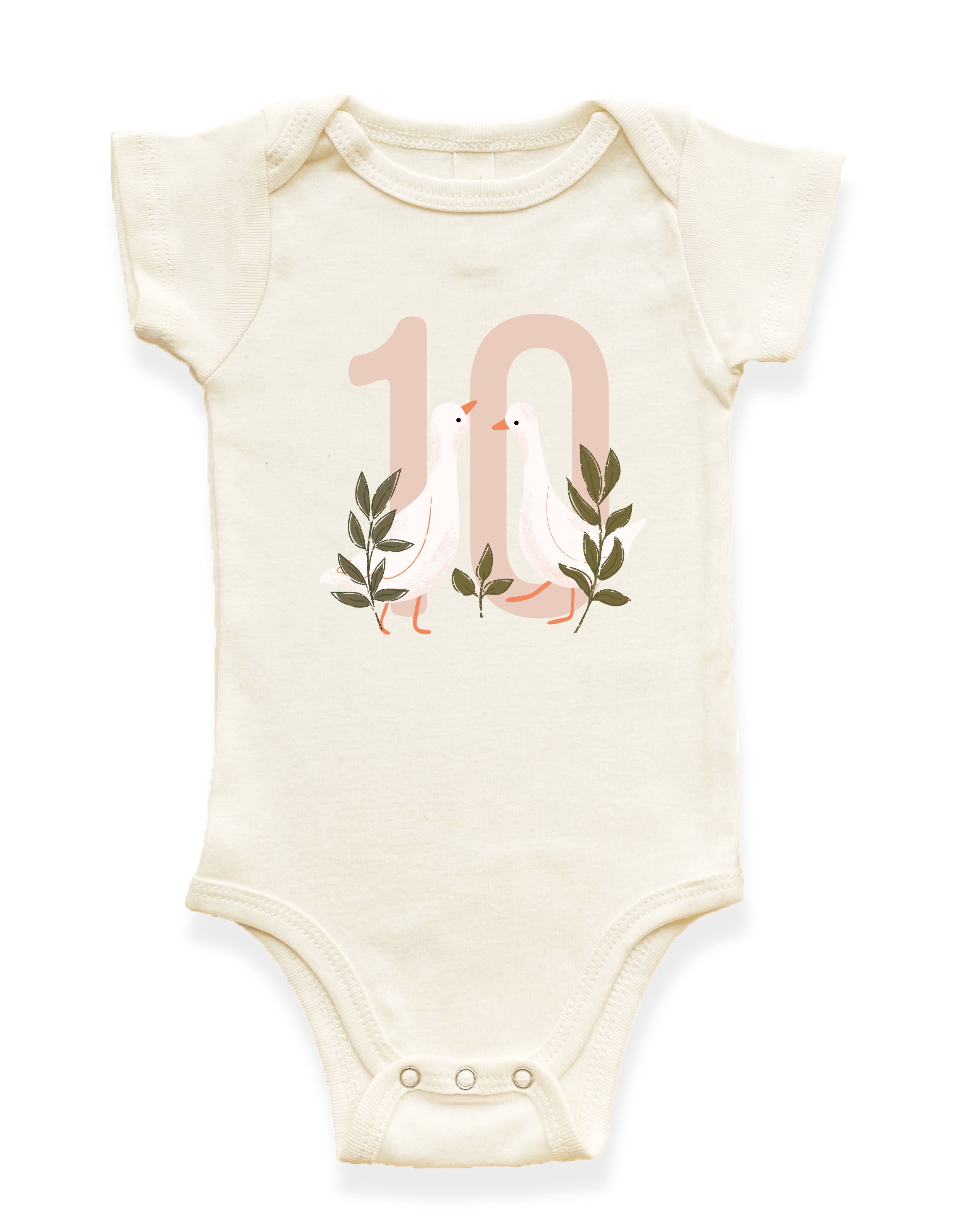 Goose Monthly Milestone Organic Baby Bodysuit