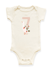 Goose Monthly Milestone Organic Baby Bodysuit