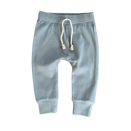 Ribbed Jogger - Dusty Blue