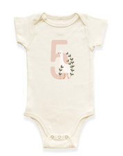 Goose Monthly Milestone Organic Baby Bodysuit