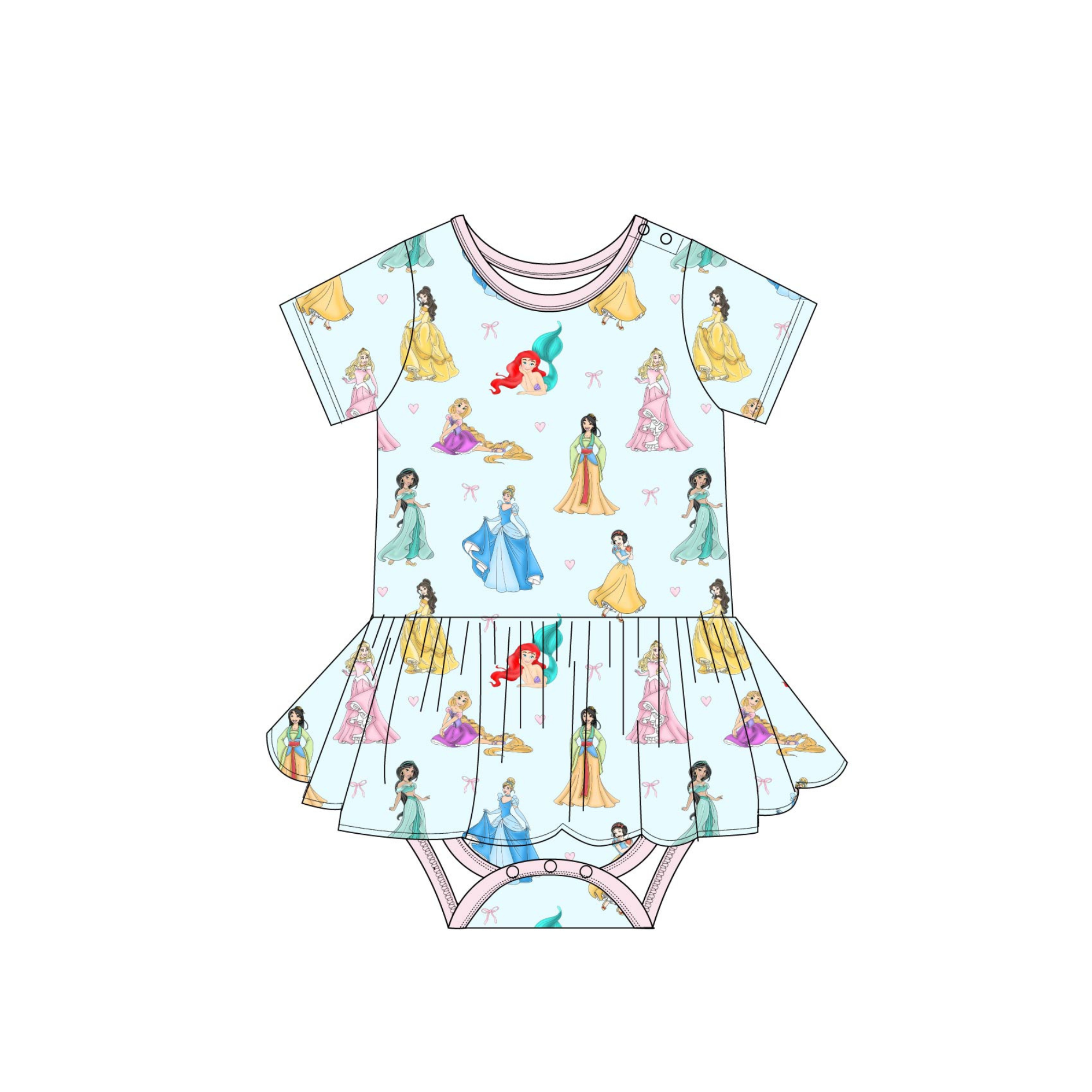 Royal Ribbons: Baby Twirl Dress with Bodysuit