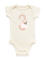 Goose Monthly Milestone Organic Baby Bodysuit
