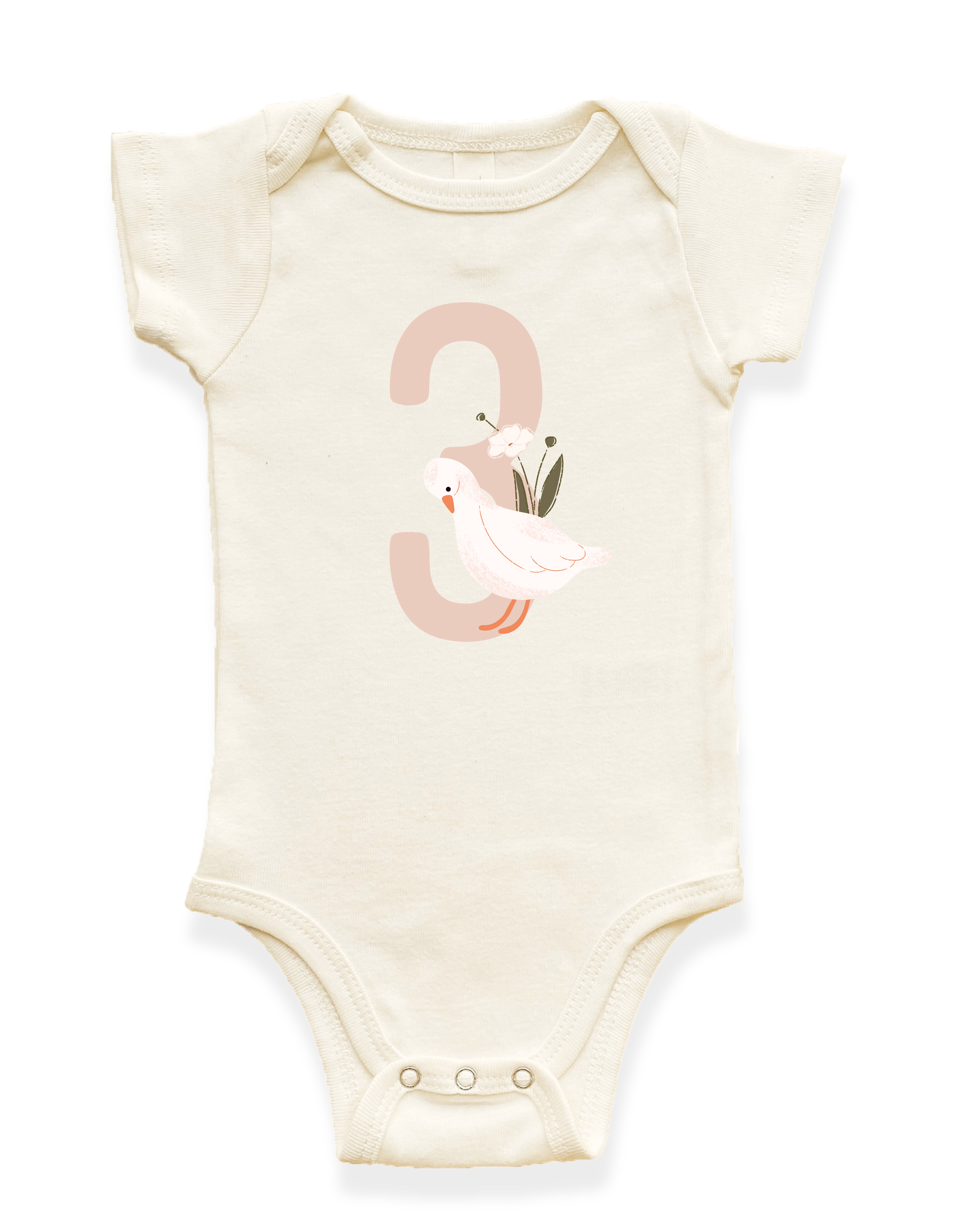 Goose Monthly Milestone Organic Baby Bodysuit