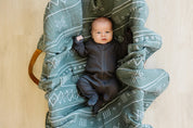 Charcoal Organic Cotton Ribbed Zipper