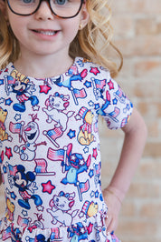 Star Spangled Squad - Bodysuit Dress