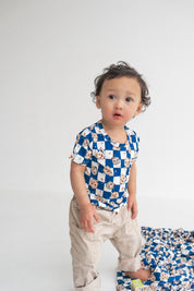 Dream Big Little Co x CoComelon JJ STARRY NIGHT CHECKERS DREAM POCKET TEE