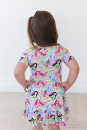 Rainbow Royal - Ruffle Dress