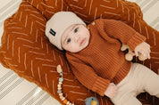 Rust Mudcloth Muslin Swaddle Blanket