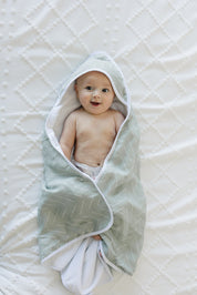 Desert Sage Muslin Hooded Towel