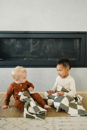 Green Checkered Plush Blanket