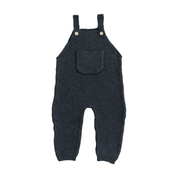 Charcoal Knit Pocket Overalls