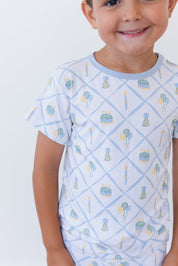 (BLUE) Birthday - Pocket Short Set