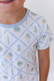 (BLUE) Birthday - Pocket Short Set