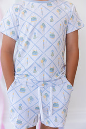 (BLUE) Birthday - Pocket Short Set
