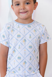(BLUE) Birthday - Pocket Short Set