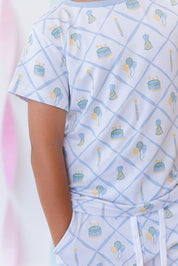 (BLUE) Birthday - Pocket Short Set
