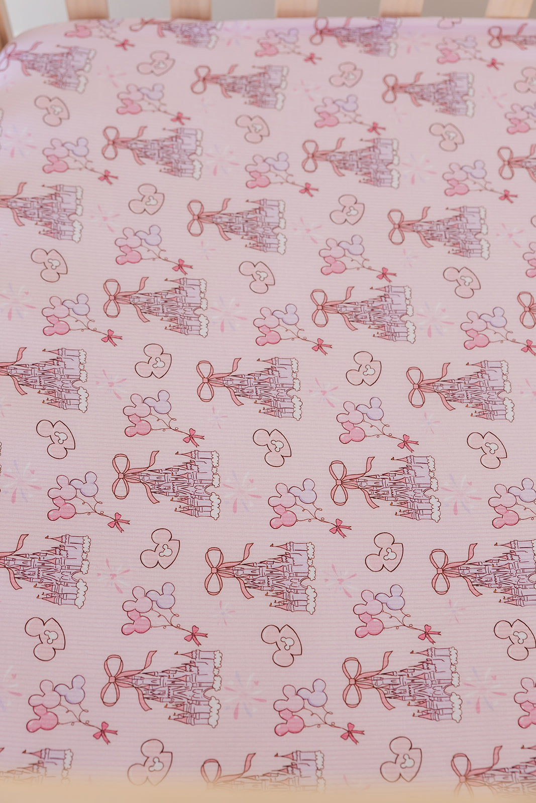 Coquette Castles (ribbed) - Crib Sheet