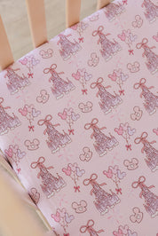 Coquette Castles (ribbed) - Crib Sheet