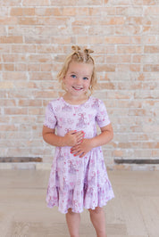 Coquette Castles (ribbed) - Ruffle Dress