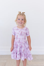 Coquette Castles (ribbed) - Ruffle Dress