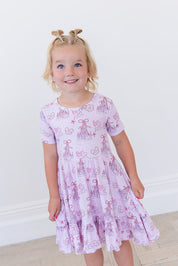 Coquette Castles (ribbed) - Ruffle Dress