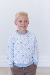 (BLUE) Birthday - Define Terry Sweatshirt