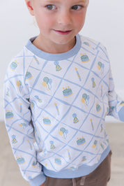 (BLUE) Birthday - Define Terry Sweatshirt