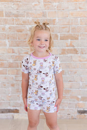 (PINK) Adventure Ahoy - Biker Short Set