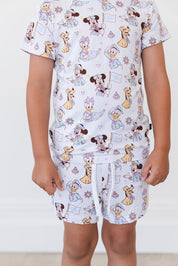 (BLUE) Adventure Ahoy - Pocket Short Set