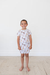 (BLUE) Adventure Ahoy - Pocket Short Set