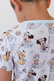 (BLUE) Adventure Ahoy - Pocket Short Set