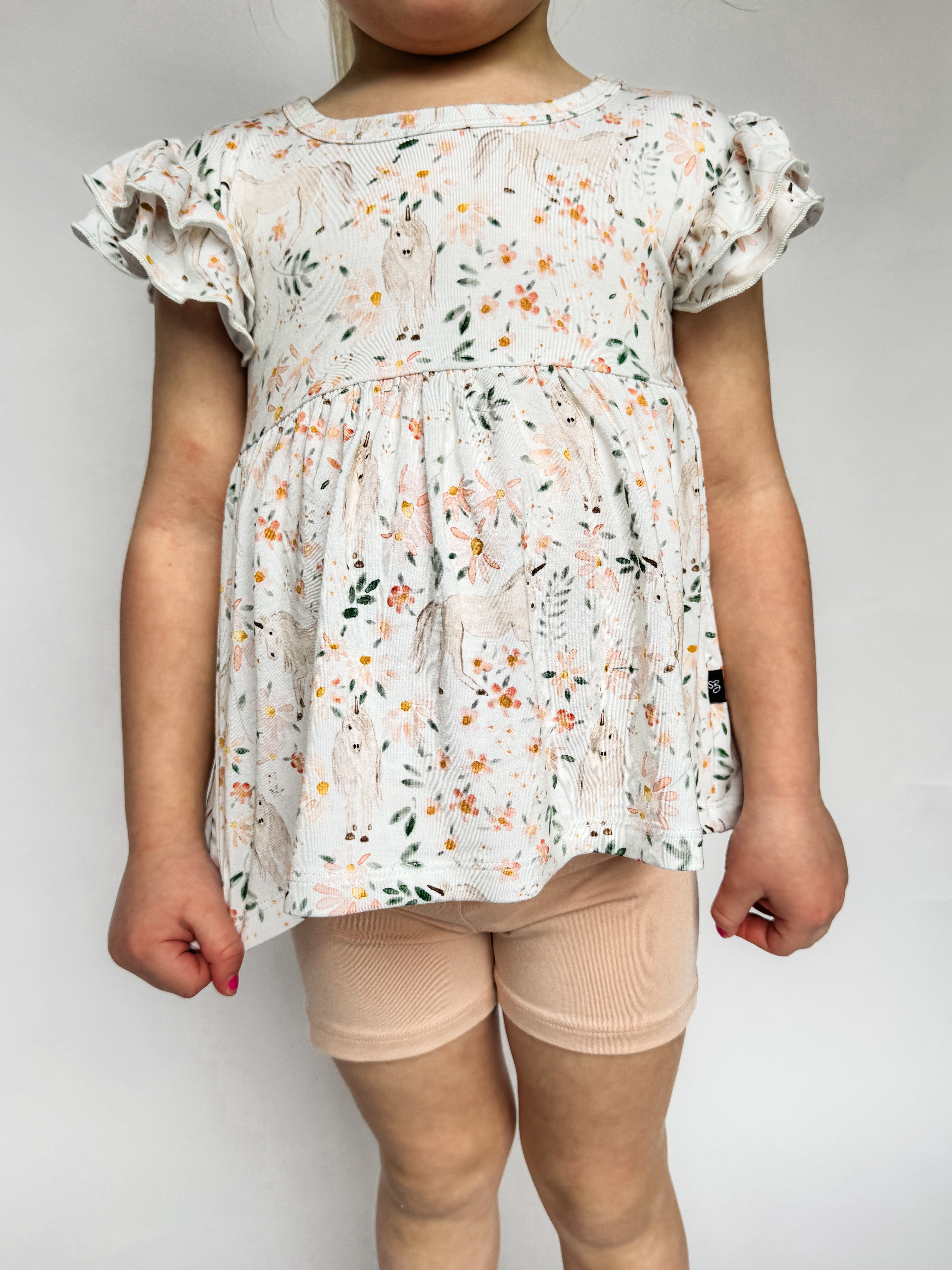 Enchanted: Peplum Biker Short Set