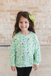 (GREEN) Bayou Wishes - Define Terry Sweatshirt