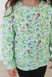 (GREEN) Bayou Wishes - Define Terry Sweatshirt