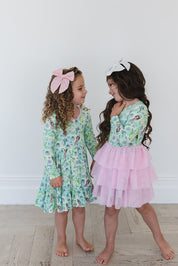 (GREEN) Bayou Wishes - Ruffle Dress