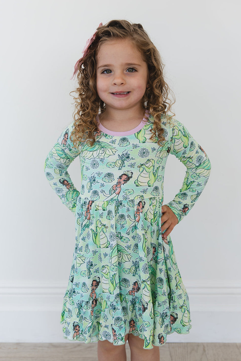(GREEN) Bayou Wishes - Ruffle Dress