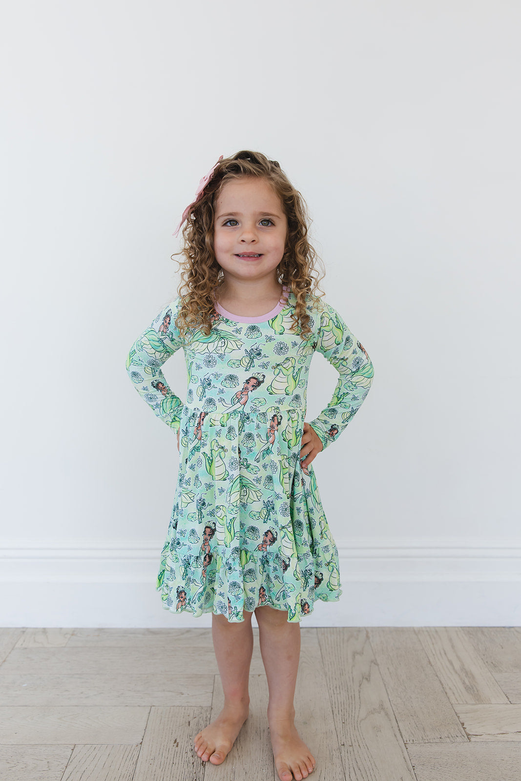 (GREEN) Bayou Wishes - Ruffle Dress