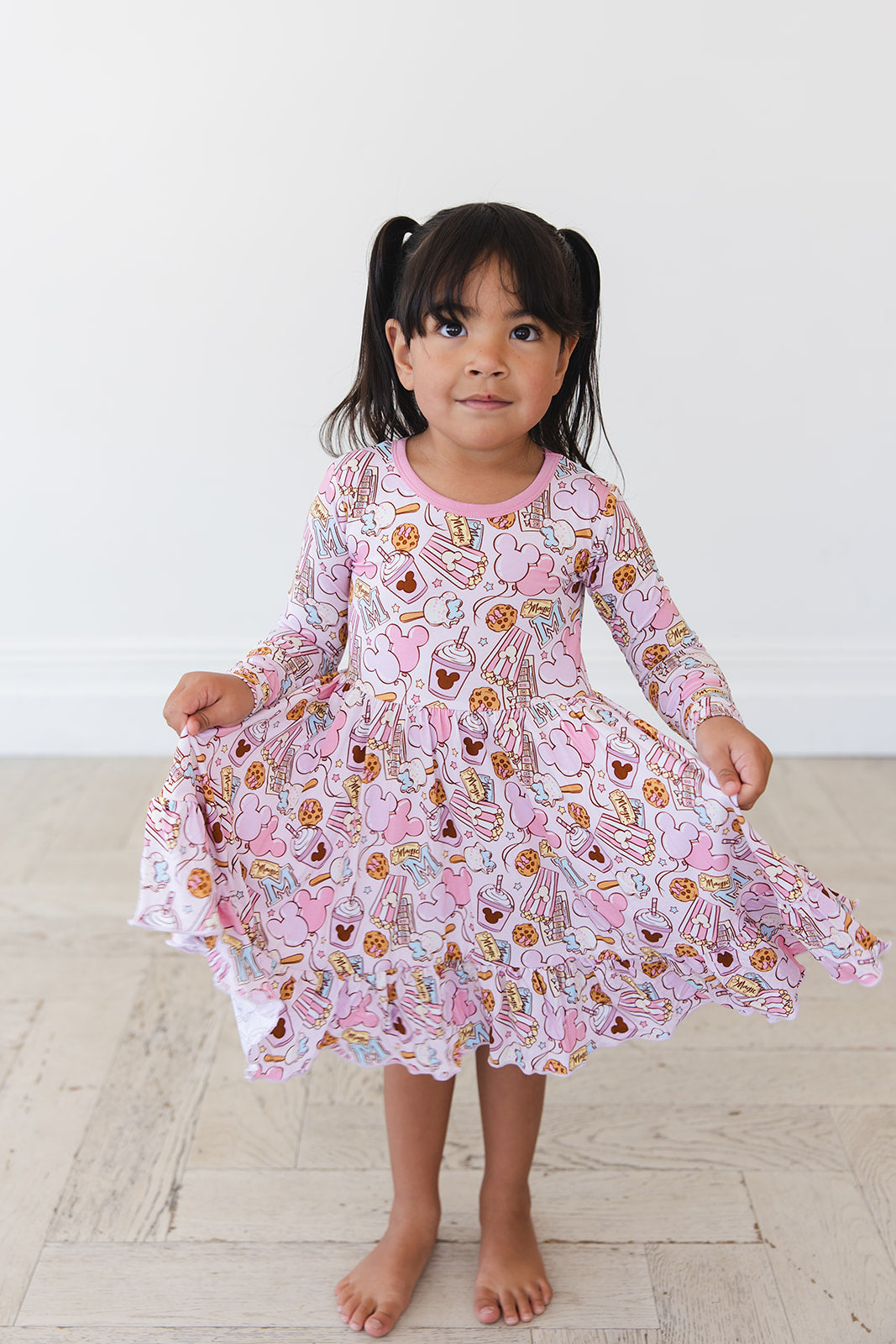 Snacks (pink) - Ruffle Dress