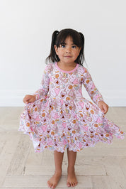 Snacks (pink) - Ruffle Dress