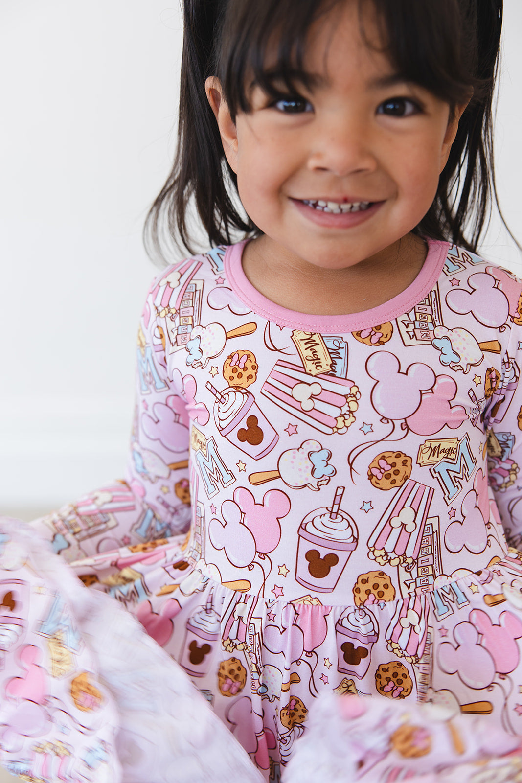 Snacks (pink) - Ruffle Dress
