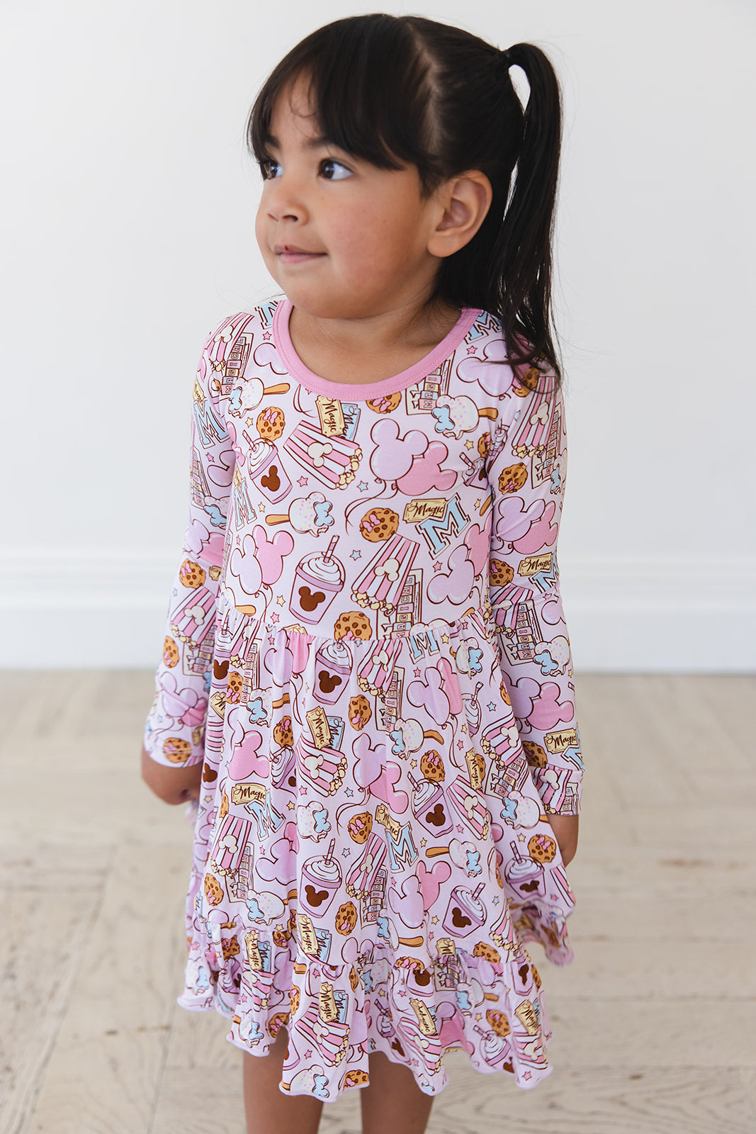 Snacks (pink) - Ruffle Dress