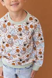 Snacks (green) - Define Terry Sweatshirt