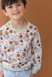 Snacks (green) - Define Terry Sweatshirt